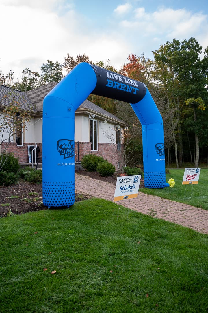 Live Like Brent Classic entrance arch at Blue Ridge Trail Golf Club.