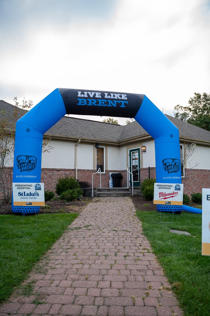 Live Like Brent Classic entrance arch and sponsor signage.